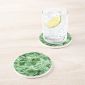 Grüne Marmortextur Untersetzer (Seite)