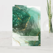 Grüne Marmorweihe Weihnachtsbaum Foto Feiertagskarte (Rückseite)