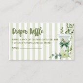 Grüne Martini Babydusche Windelwanne Begleitkarte (Vorderseite)