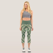 Grüne Maschine Capri Leggings (Vorderseite)