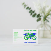 Grüne Maschine Visitenkarte (Stehend Vorderseite)