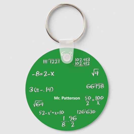 Grüne Mathematik-Gleichungen Schlüsselanhänger (Vorderseite)