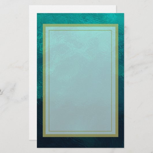 Grüne Mattierte Glastextur Briefpapier (Vorne/Hinten)