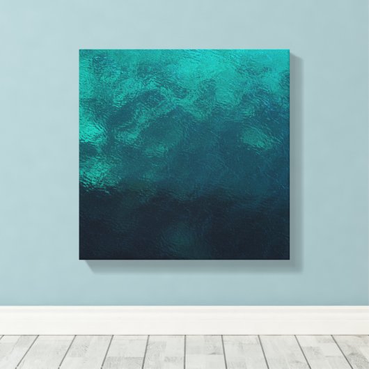 Grüne Mattierte Glastextur Leinwanddruck (Insitu (Holzboden))