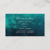 Grüne Mattierte Glastextur Visitenkarte (Rückseite)