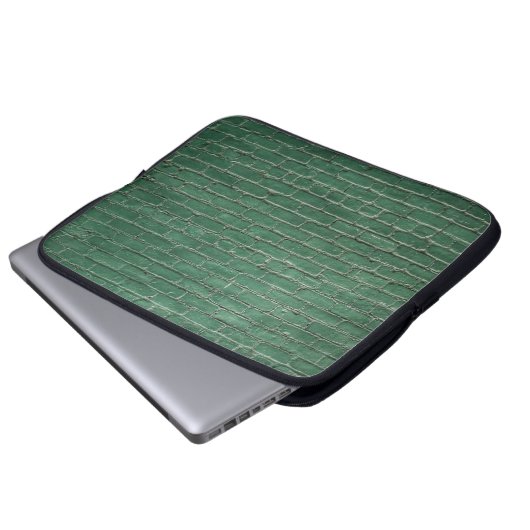 Grüne Mauer Laptopschutzhülle (Vorne Knopf)