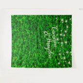 Grüne Mauer - Twinkling Lights Hochzeitsfeier Wandteppich (Vorderseite (Horizontal))