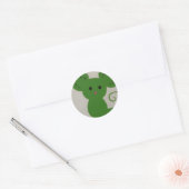 grüne Maus Runder Aufkleber (Umschlag)