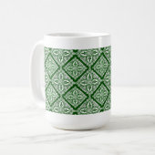 Grüne Medaillonkaffee-Tasse Kaffeetasse (Vorderseite Links)