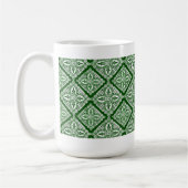 Grüne Medaillonkaffee-Tasse Kaffeetasse (Links)