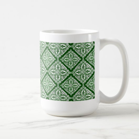 Grüne Medaillonkaffee-Tasse Kaffeetasse (Rechts)