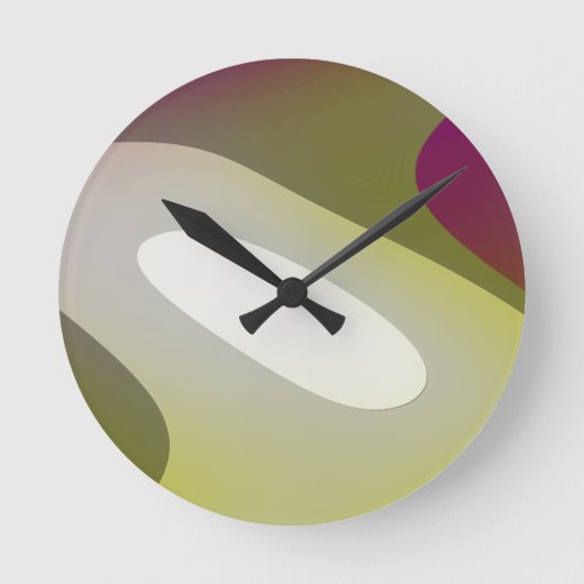 Grüne Meditation 6001 Runde Wanduhr (Vorderseite)