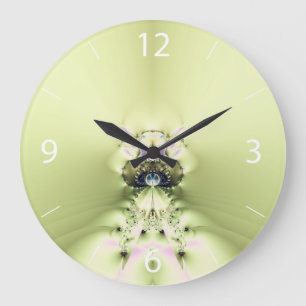 Grüne Meditation Große Wanduhr