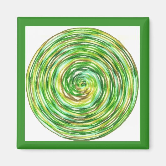 Grüne Meditation Magnet (Vorne)