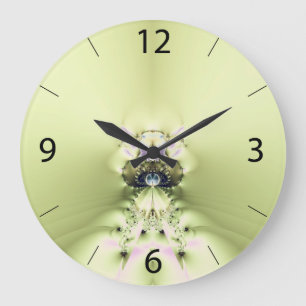 Grüne Meditations-Wanduhr Große Wanduhr