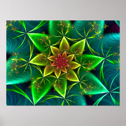 Grüne Meeres-Spirale Poster (Vorne)