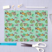 Grüne Meeresfauna und -flora Seidenpapier (Handwerk)