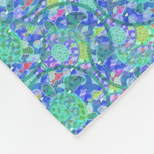 Grüne Meeresschildkröte Fleecedecke (Ecke)