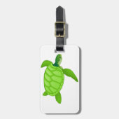 Grüne Meeresschildkröte Gepäckanhänger (Vorderseite vertikal)
