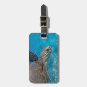 Grüne Meeresschildkröte Gepäckanhänger (Vorderseite vertikal)