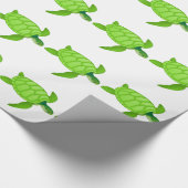 Grüne Meeresschildkröte Geschenkpapier (Ecke)