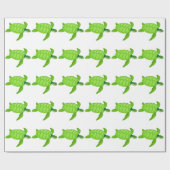 Grüne Meeresschildkröte Geschenkpapier (Flach)