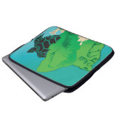 Grüne Meeresschildkröte Hanauma Bucht-Hawaiis Laptopschutzhülle (Vorne Knopf)