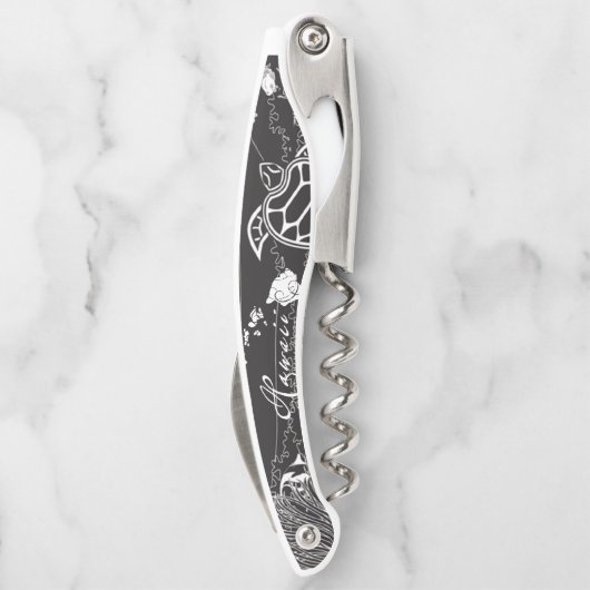 Grüne Meeresschildkröte Hawaiis Kellnermesser (Rückseite)