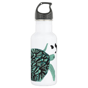 Grüne Meeresschildkröte Hawaiis und Hawaii-Insel Edelstahlflasche