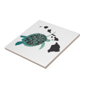 Grüne Meeresschildkröte Hawaiis und Hawaii-Inseln Fliese (Seite)