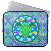Grüne Meeresschildkröte-Laptop-Hülse Laptopschutzhülle (Vorderseite)