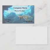 Grüne Meeresschildkröte Visitenkarte (Vorne/Hinten)