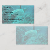 Grüne Meeresschildkröte Visitenkarte (Vorne/Hinten)