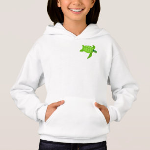 Grüne Meeresschildkröten Mädchen Hoodie