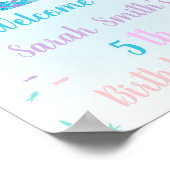 Grüne Meerjungfrau Begrüßungszeichen Poster (Ecke)