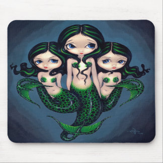 "Grüne Meerjungfrau-Dreiergruppen" Mousepad