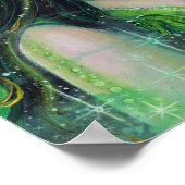 Grüne Meerjungfrau mit Seepferden von Renee Lavoie Poster (Ecke)