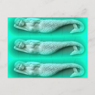 Grüne Meerjungfrau Postkarte