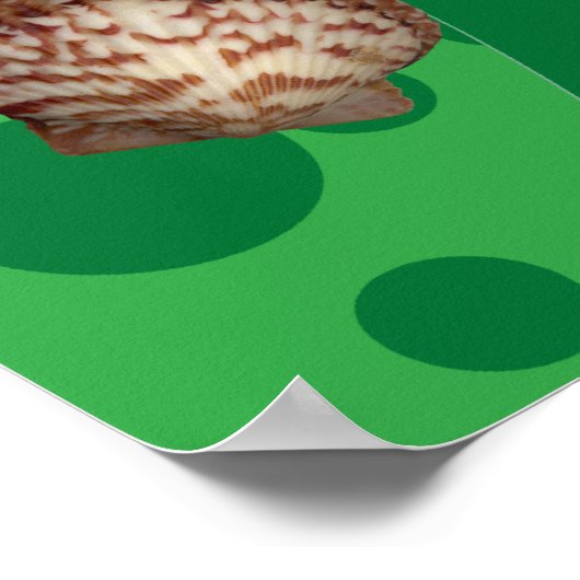 Grüne Meerjungfrau und Dolphin Print Poster (Ecke)