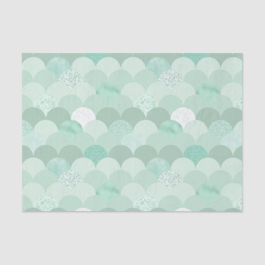 Grüne Meerjungfrauen Seidenpapier (Vorderseite)