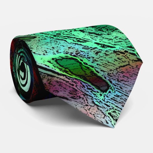 Grüne mehrfarbige Krawatte (Gerollt)
