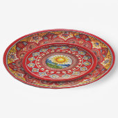 Grüne Melaminpapierplatte Pappteller (Schrägansicht)