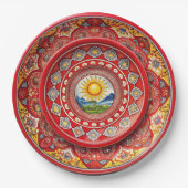 Grüne Melaminpapierplatte Pappteller (Vorderseite)