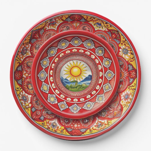 Grüne Melaminpapierplatte Pappteller (Vorderseite)