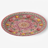 Grüne Melaminpapierplatte Pappteller (Schrägansicht)