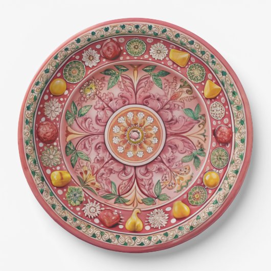 Grüne Melaminpapierplatte Pappteller (Vorderseite)