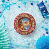 Grüne Melaminpapierplatte Pappteller (Party)