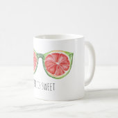 Grüne Melonenfrucht-Sonnenbrille Kaffeetasse (VorderseiteRechts)