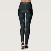 Grüne Memphis Leggings (Rückseite)