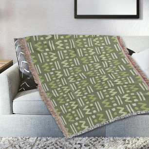 Grüne Memphis-Pattern-Wurfdecke Decke